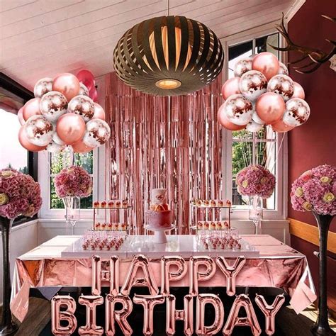 decoration rose gold birthday party theme